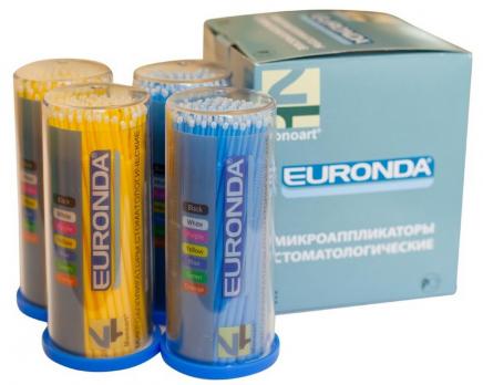 Микробраши Euronda Fine 2,0мм, 100шт, (жёлтые, голубые)