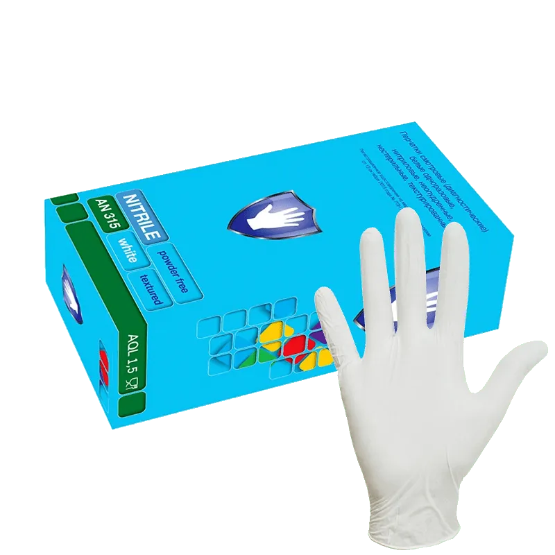 Перчатки нитриловые Safe&Care, 100шт, белые (M)